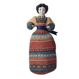 Avon American Heirloom Plush Doll Porcelain Head Vintage Sachet Lavender 1989